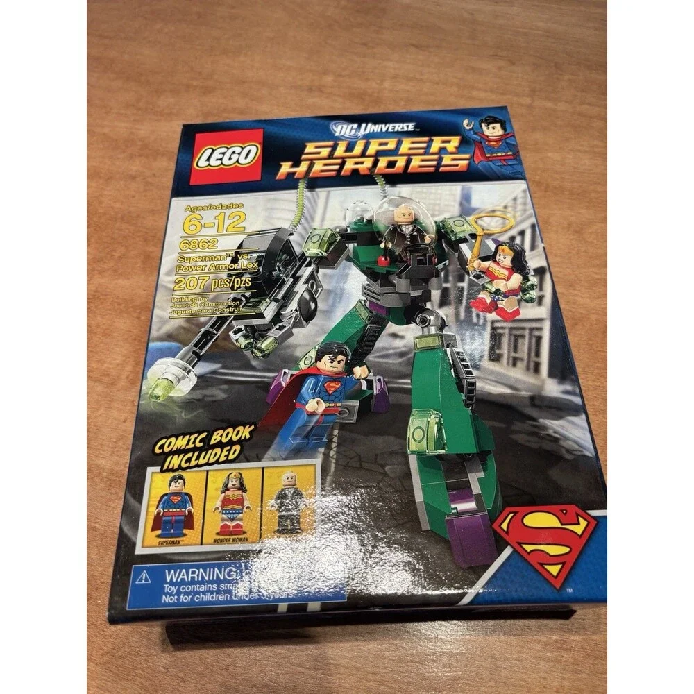 Lego 6862 Super Heroes Superman vs Power Armor Lex ** Sealed Box ** Wonder Woman